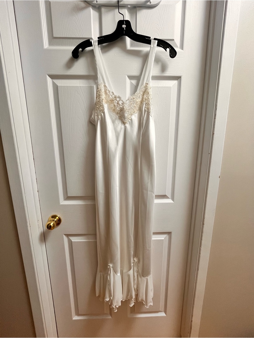 Vintage Linea Donatella Ivory Satin Slip Dress